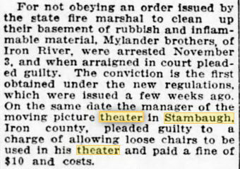 Perfect Theatre - Nov 5 1915 Article